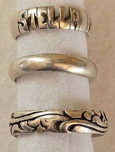 lot 16 image: Three Womens Sterling Silver Rings