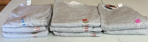 lot 228 image: New Heather Grey Sweatshirts in Large and Extra Large for Crafting or Wearing