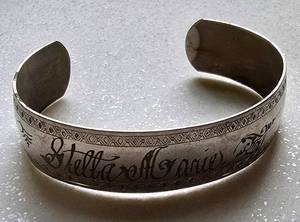 lot 218 image: Engraved Cuff Bracelet