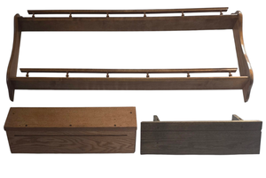 lot 290 image: Three Wooden Wall Shelves