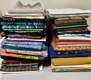 lot 335 image: Pretty Variety of Fabric Remnants