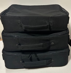 lot 325 image: Three Black Storage Soft Sided Craft Carriers