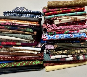 lot 327 image: Gorgeous Fabric Remnants in Vibrant Colors and Patterns