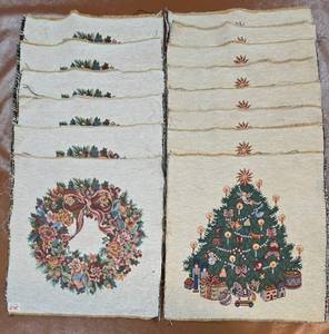 lot 349 image: Festive Embroidered Pillow Cover Fronts