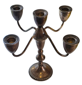 lot 4 image: Vintage Weighted Silver Candelabra