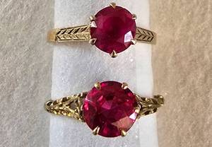 lot 19 image: Lovely Pair of Vintage 10K Gold & Gemstone Rings
