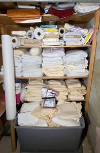 lot 362 image: Closet-Full of Batting, Interfacing, Vinyl Remnants & More