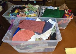 lot 427 image: 3 Large Bins of Fabric Remnants & Scraps