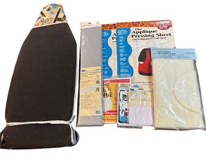 lot 397 image: Iron Table including Iron Shoe, Press Cloths, Ironing Board Pad and More