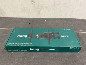 lot 132 image: Onn. Corner Full Motion TV Mount for 37-70 TVs, UL Listed, swivel 60°, up to 20°Tilting
