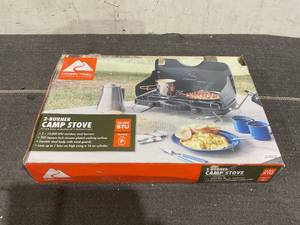 lot 162 image: Ozark Trail 2 Burner Propane Gas Camping Stove, GCT2208W, Black