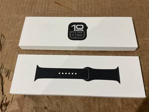 lot 8 image: Apple Watch Series 10 GPS 42mm Jet Black Aluminum Case MWWF3LWA