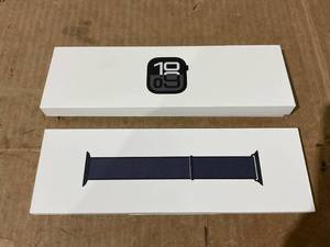 lot 10 image: Apple Watch Series 10 GPS 46mm Jet Black Aluminum Case MWWR3LWA