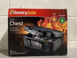 lot 524 image: SentrySafe 1200 Fire-Resistant Box Safe with Key Lock 0.18 Cu. Ft