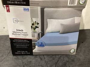 lot 618 image: Mainstays 3 Memory Foam Mattress Topper, Full