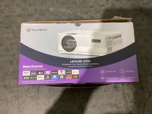 lot 626 image: VANKYO Leisure 470 HD Mini Projector with Roku Express Streaming Player, 50000 Hrs LED Life, 240 Display Screen for Home Theater & Outdoor Movies