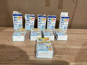 lot 370 image: LOT OF 10 Icy Hot Original Medicated Topical Pain Reliever Liquid and Numbing Muscle Rub for Joint Pain Relief, Roll-On Cream, 16% Menthol