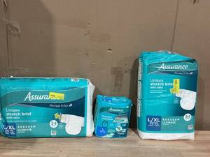 lot 395 image: LOT OF 3 Assurance LargeXLarge Unisex Stretch Briefs