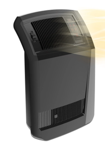lot 124 image: Lasko 1500W Cyclonic Ceramic Console Electric Space Heater with Timer, CC24925, Black