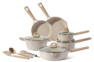 lot 97 image: 13PCS Carote Ceramic Pans and Pots Set, Industion Kitchen Non-Stick Cookware Sets