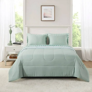 lot 103 image: 7PCS King Size Mainstays Reversible Bed in a Bag Comforter Set with Sheets