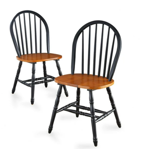 lot 523 image: 2PCS Better Homes and Gardens Autumn Lane Windsor Solid Wood Chairs
