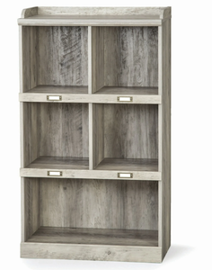lot 535 image: Better Homes & Gardens Modern Farmhouse 5-Cube Organizer Bookcase with Name Plates