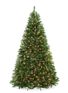 lot 551 image: 6.5FT Realistic Pre-Lit Green Spruce Artificial Holiday Christmas Tree