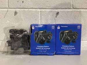 lot 494 image: LOT OF 2 PowerA DualShock 4 Charging Station for PlayStation 4