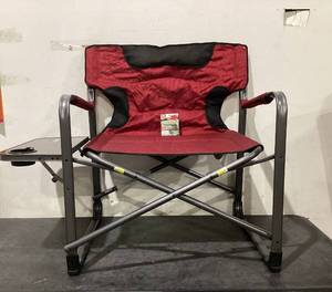 lot 637 image: Ozark Trail Camping Director Chair XXL, Red, Adult, 10lbs