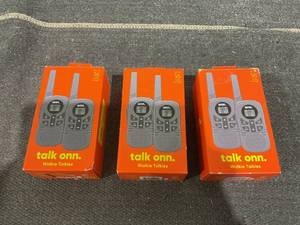lot 209 image: LOT OF 3 Onn. 16 Miles Walkie Talkies 2 pack with Two Way Radios, LED Light, 121 privacy Channels