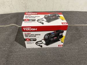 lot 212 image: Hyper Tough DC 12V Heavy Duty Direct Drive Digital Tire Inflator with Detachable LED Light