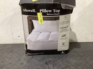 lot 670 image: Allswell Ultra Plush Pillow Top Mattress Topper, Queen
