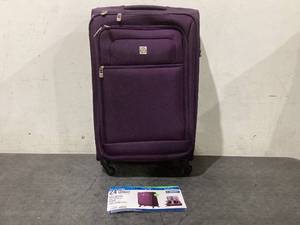 lot 672 image: Protege 24-inch Arendale Check-in Rolling Spinner Upright Luggage - Purple