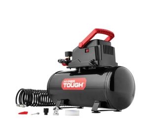 lot 202 image: Hyper Tough Black 100 PSI Oil-free Portable Air Compressor 3 gal