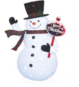 lot 642 image: 6 Pre-Lit Pop-Up Twinkling Snowman Christmas Decoration