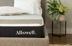 lot 650 image: Allswell 2 Sleep Cool Memory Foam Mattress Topper, King-Infused with Graphite
