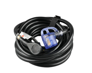 lot 208 image: AutoDrive 103 STW 30 Amps RV Extension Cord with Lighted End, 30-feet, Black, Indoor Using