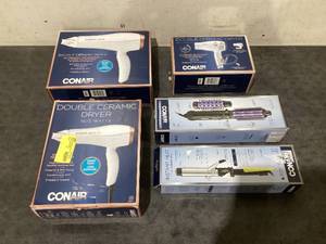 lot 686 image: LOT OF 5 Conair Hair Tools