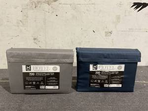 lot 81 image: LOT OF 2 6PCS Queen Size Members Mark 700 Thread Count Solid Egyptian Cotton Hotel Premier Collection Sheet Set