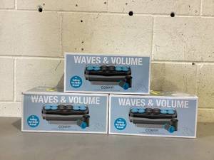 lot 597 image: LOT OF 3 Conair Professional Jumbo and Super-Jumbo Ceramic Hot Hair Rollers, 12 Piece Set