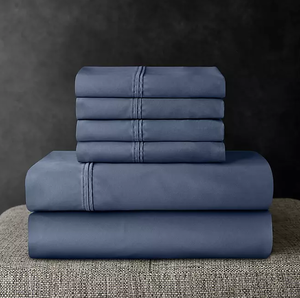 lot 64 image: LOT OF 2 6PCS Queen Size Members Mark 700 Thread Count Solid Egyptian Cotton Hotel Premier Collection Sheet Set
