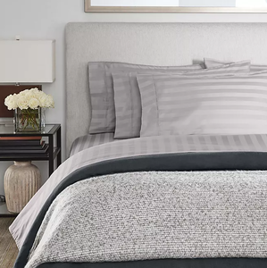 lot 84 image: 6PCS Cal King Size Members Mark 700 Thread Count Solid Egyptian Cotton Hotel Premier Collection Sheet Set