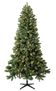 lot 558 image: Evergreen Classics 7.5ft Pre-Lit Benton Pine Artificial Christmas Tree, Color-Changing LED Lights