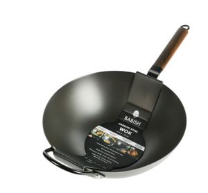 lot 288 image: LOT OF 2 Babish 12.6 Inch Carbon Steel Wok