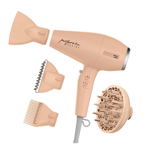 lot 599 image: INFINITIPRO by CONAIR Performa Series Hair Dryer with Diffuser Plus 3 Other Attachments, 1875W Blow Dryer with Professional Performance Motor