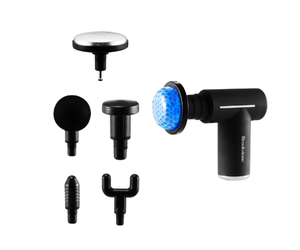 lot 601 image: Brookstone Cordless Hot and Cold Percussion Deep Tissue Massager Gun, 6 Intensity Levels