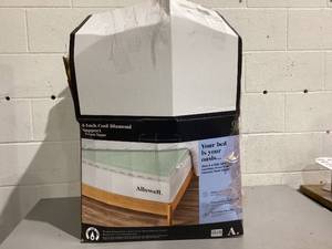 lot 716 image: Allswell 4 Memory Foam Mattress Topper Infused with Cooling Diamond Gel, Queen