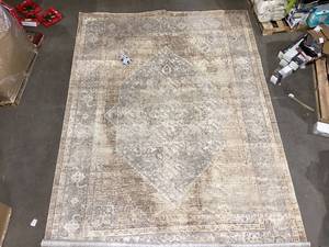 lot 728 image: Nourison Astra Machine Washable Traditional Beige 9 x 12