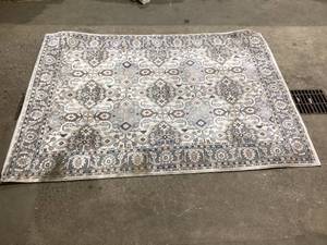 lot 729 image: Mainstays Neutral Multi Area Rug, 5 ft x 7 ft, GreyBlue Rust